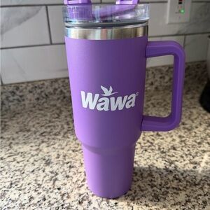 Wawa Purple Travel Tumbler with Handle